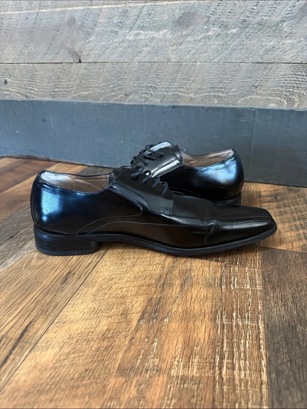 Stacy Adams Men’s Black Leather Split Toe Dress Shoes Size 10.5M